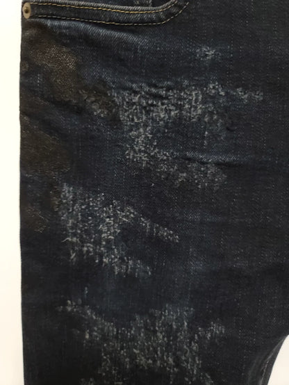 Saint Laurent Distressed Paint Denim Pants