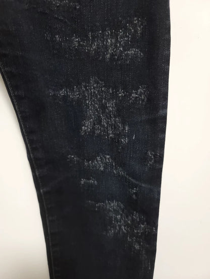 Saint Laurent Distressed Paint Denim Pants