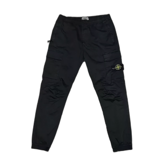Black Stone Island Cargo Pants W32