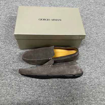 Armani Slip-On Suede Loafers in Size 43