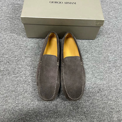 Armani Slip-On Suede Loafers in Size 43