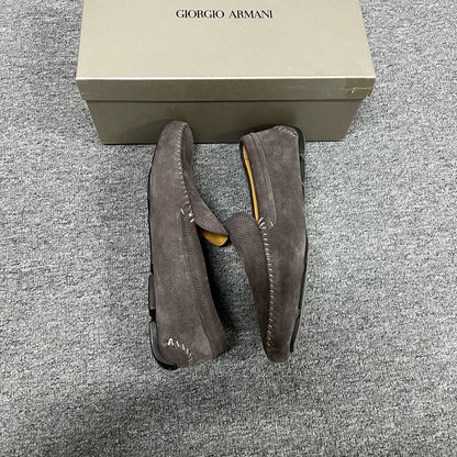 Armani Slip-On Suede Loafers in Size 43