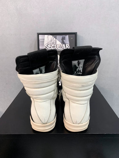 Rick Owens Geobasket Sneakers in Black White-yf