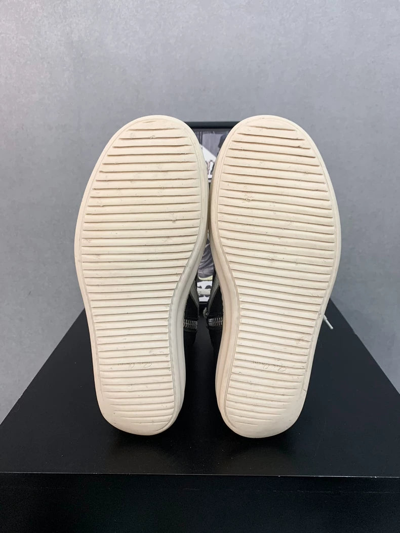 Rick Owens Geobasket Sneakers in Black White-yf