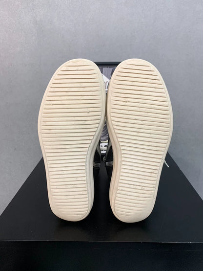 Rick Owens Geobasket Sneakers in Black White-yf