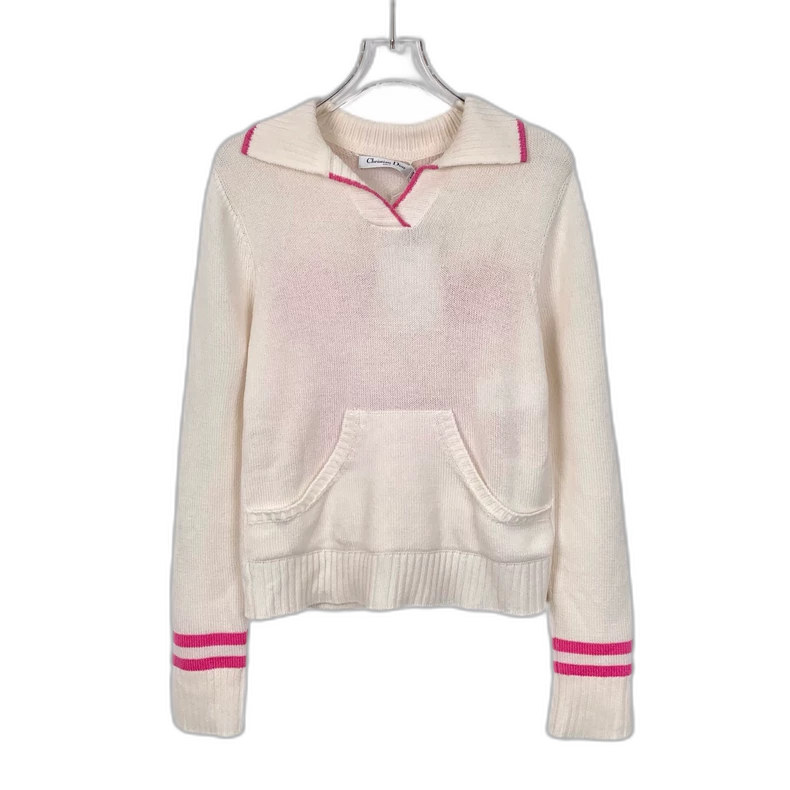 Christian Dior Cream Cashmere Knit Sweater