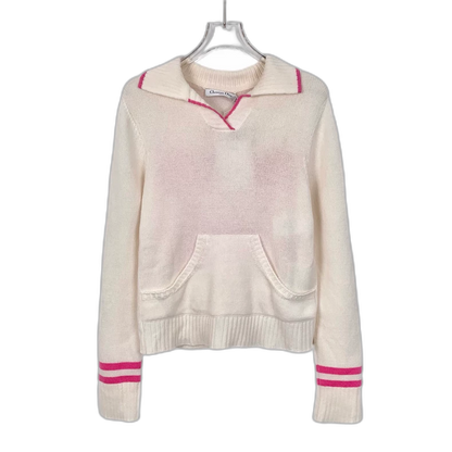 Christian Dior Cream Cashmere Knit Sweater