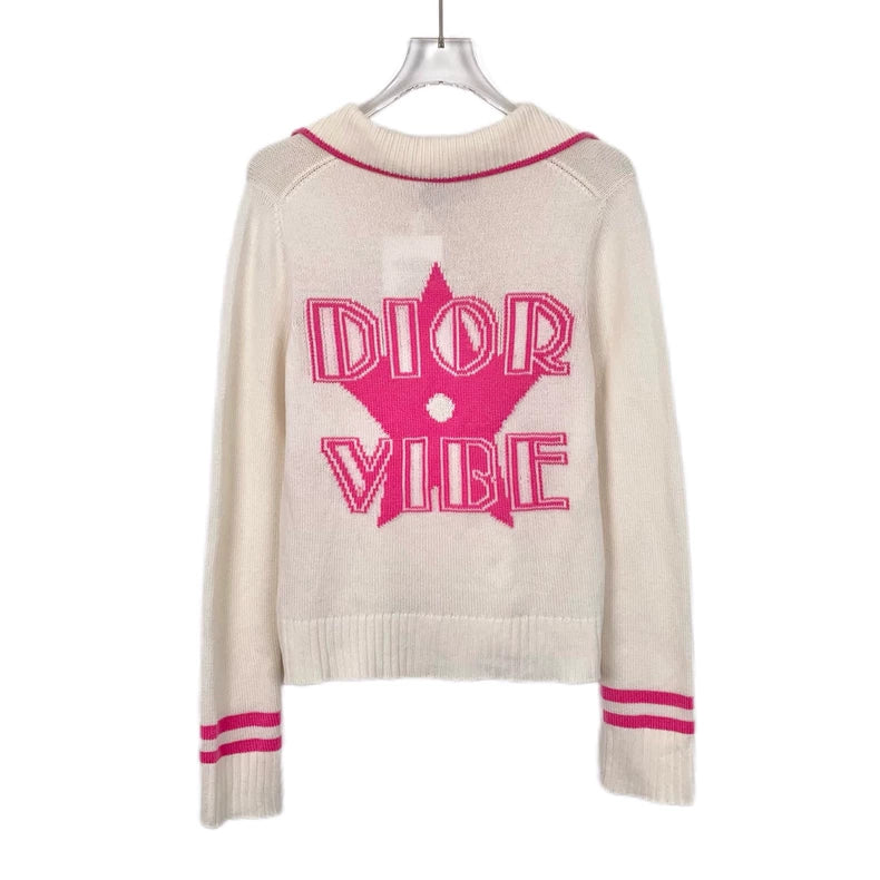 Christian Dior Cream Cashmere Knit Sweater
