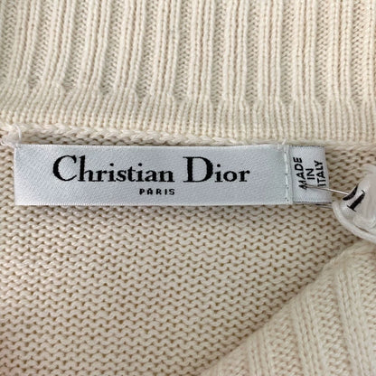 Christian Dior Cream Cashmere Knit Sweater