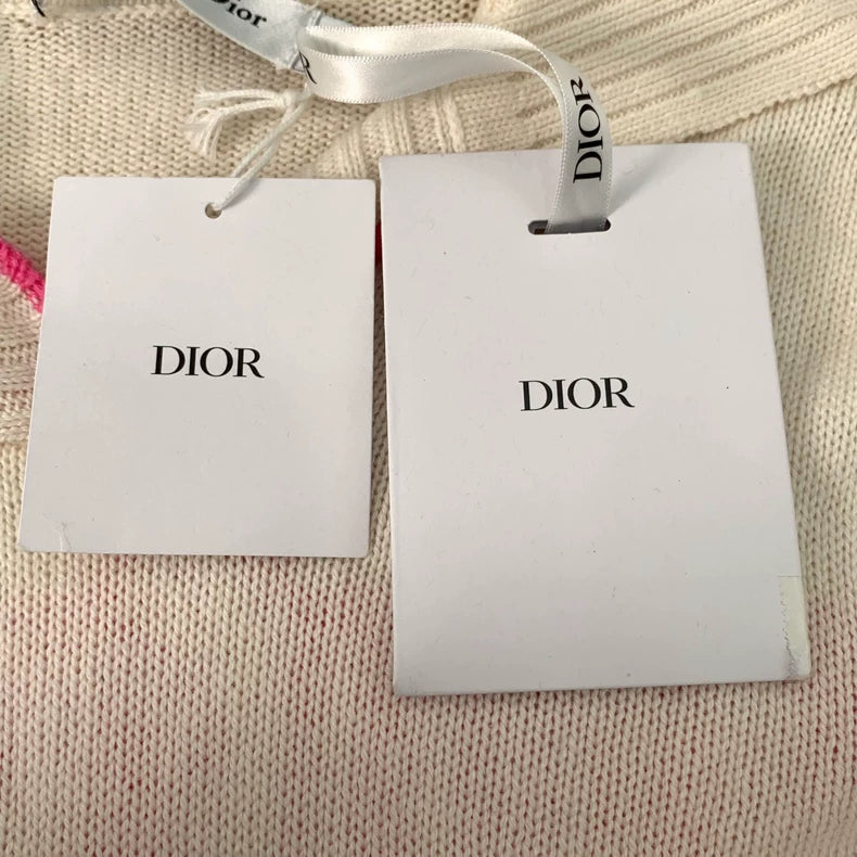 Christian Dior Cream Cashmere Knit Sweater
