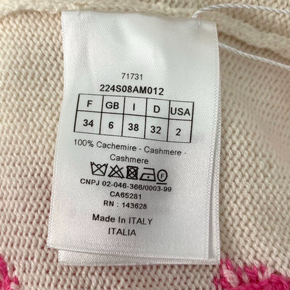 Christian Dior Cream Cashmere Knit Sweater