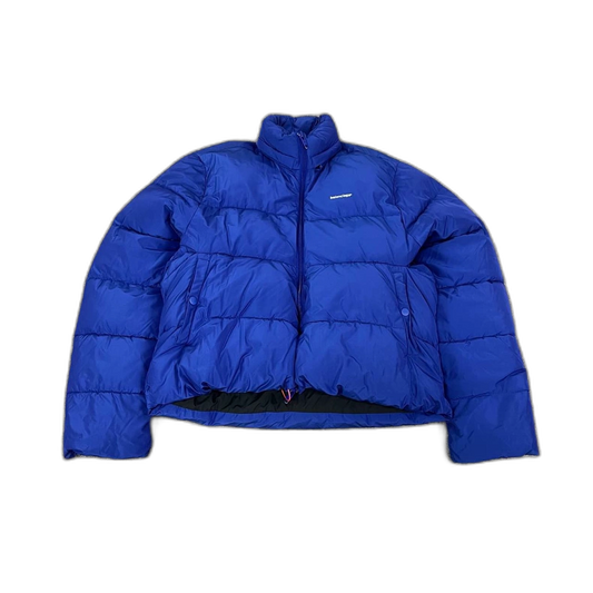 Balenciaga Blue Logo Puffer Jacket