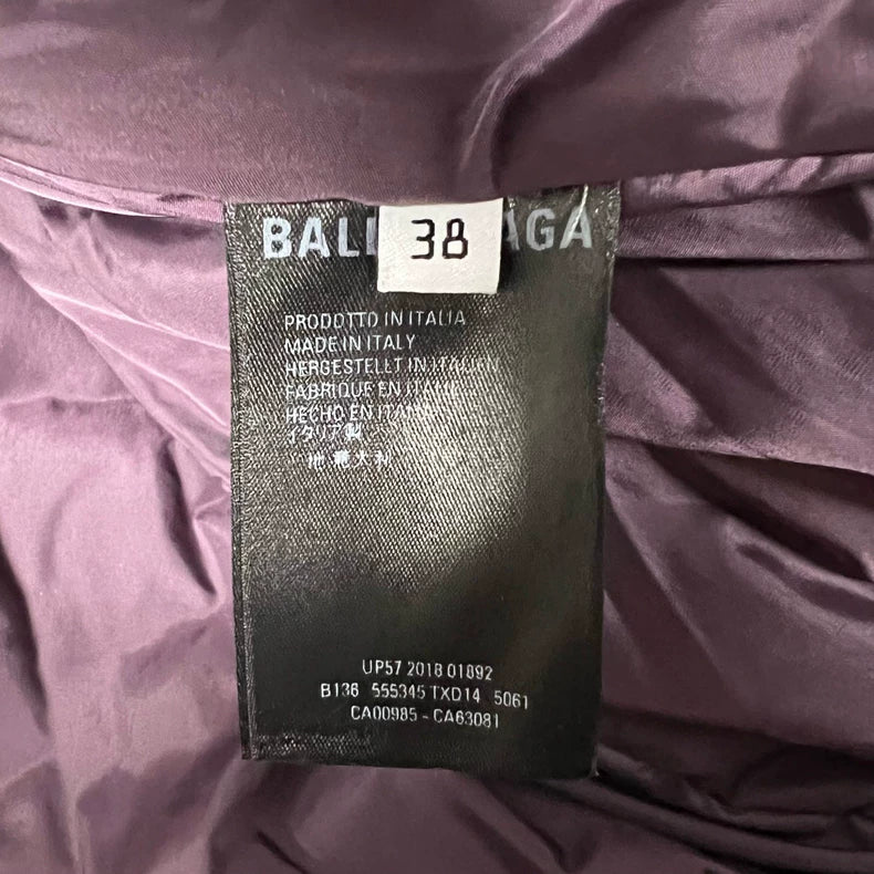 Balenciaga Logo Embroidered Puffer Jacket