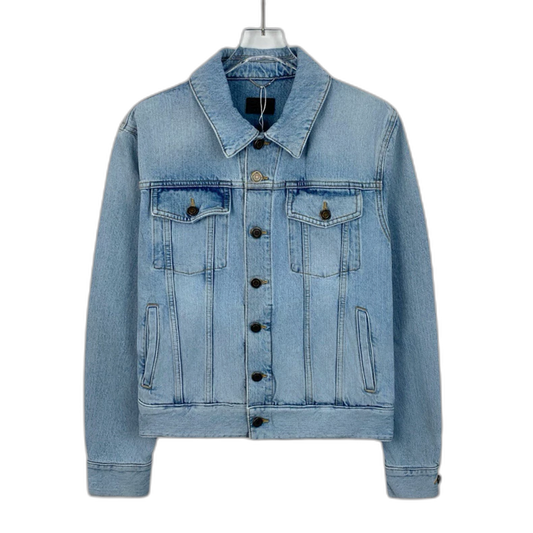 Saint Laurent Blue Denim Jacket Long Sleeve