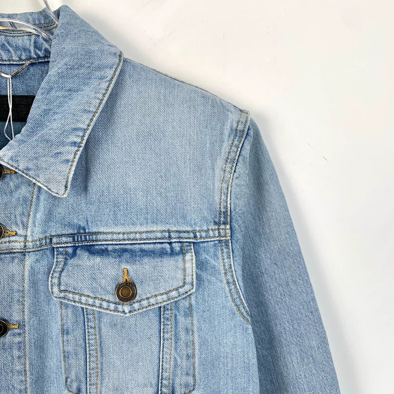 Saint Laurent Blue Denim Jacket Long Sleeve