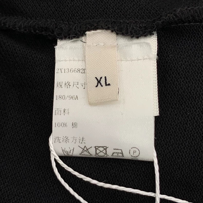 Black Celine Logo Embroidered Cotton Polo