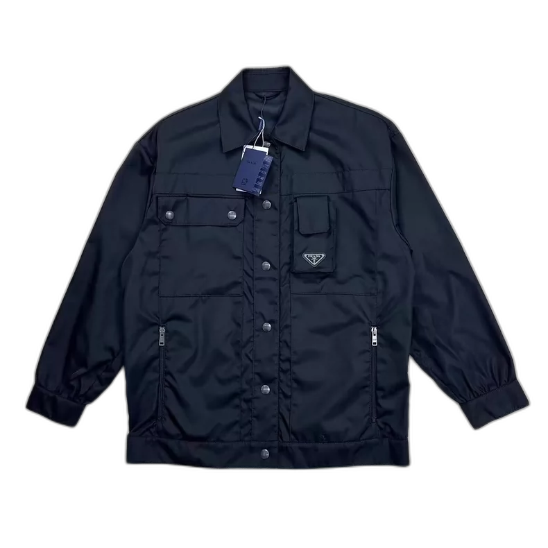 Prada Multiple Pocket Work Jacket in Black