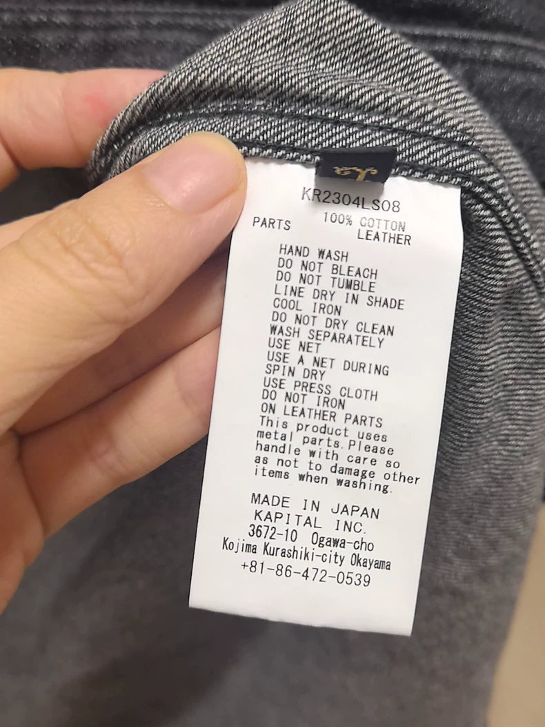 Kapital 8oz Vintage Black Denim Jacket