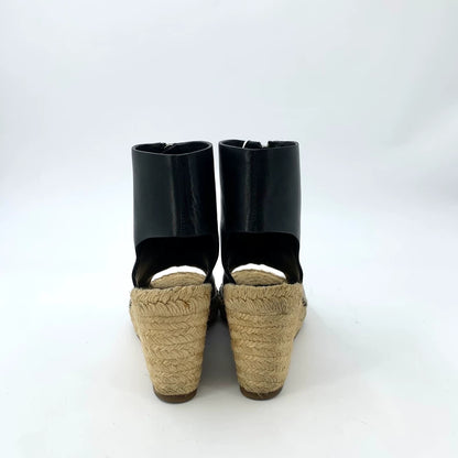 Black Zip Wedge Espadrilles from Celine