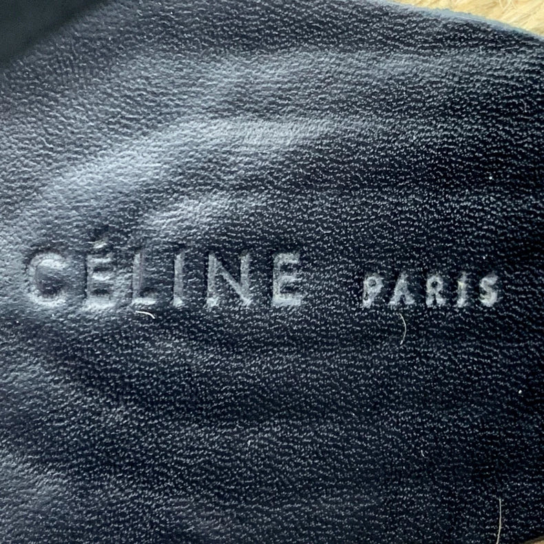 Black Zip Wedge Espadrilles from Celine