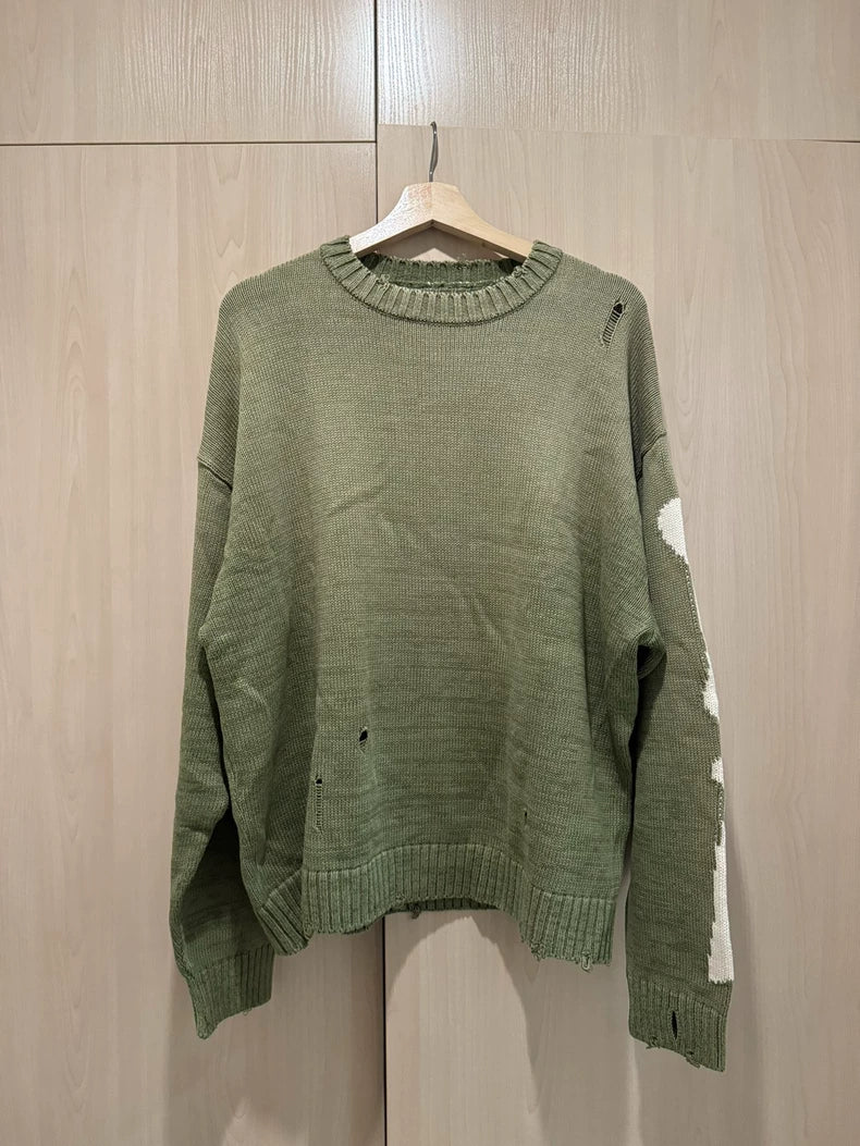 kapital skeleton hole sweater