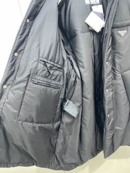 Prada Black Hooded Cotton Jacket