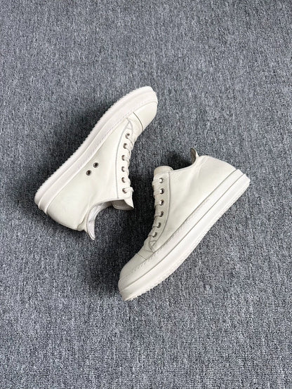 Rick Owens Low Top Sneakers in White-yf