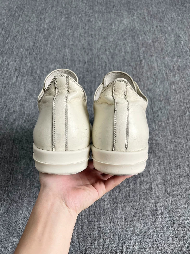 Rick Owens Low Top Sneakers in White-yf