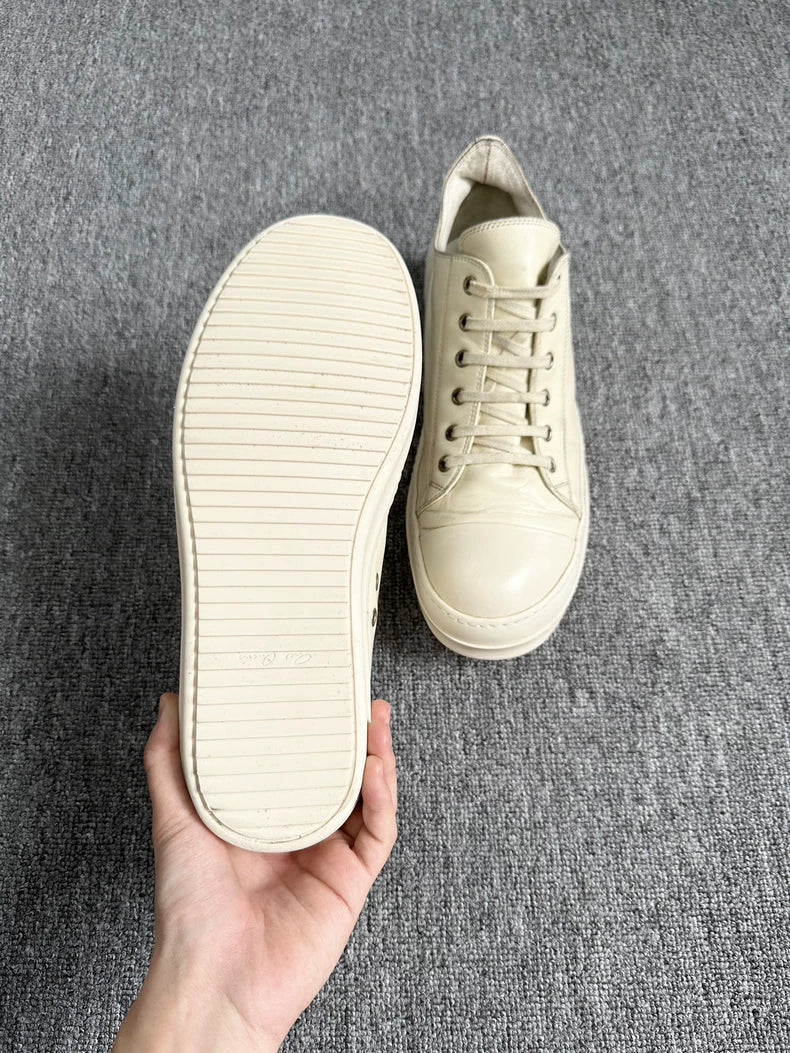 Rick Owens Low Top Sneakers in White-yf