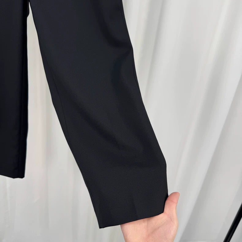 Acne Studios Black Wool Casual Pants-yf