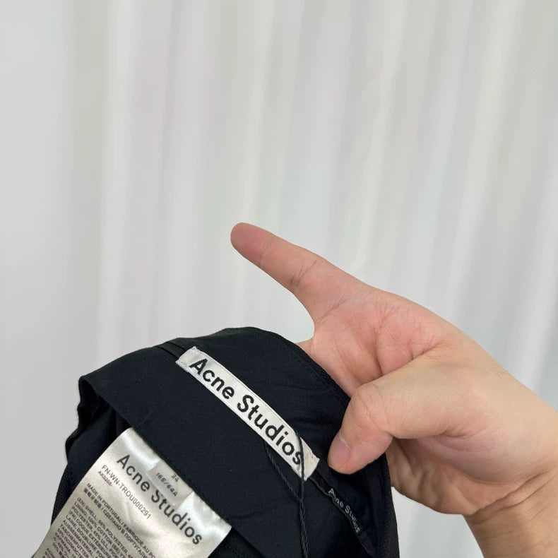 Acne Studios Black Wool Casual Pants-yf