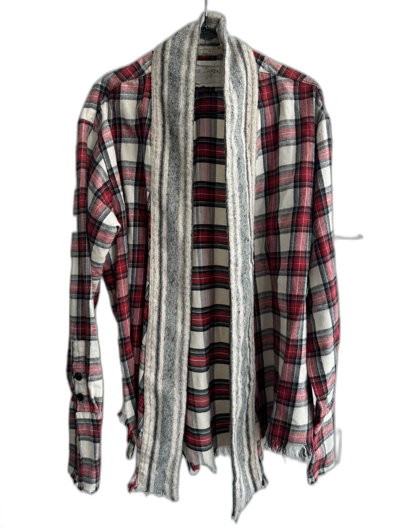 Greg Lauren Flannel Check Robe Shirt Jacket
