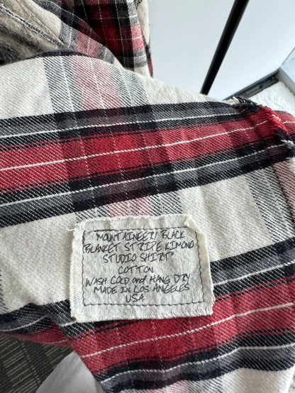 Greg Lauren Flannel Check Robe Shirt Jacket