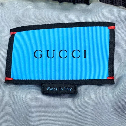 Gucci Black Logo Print Silk Jacket