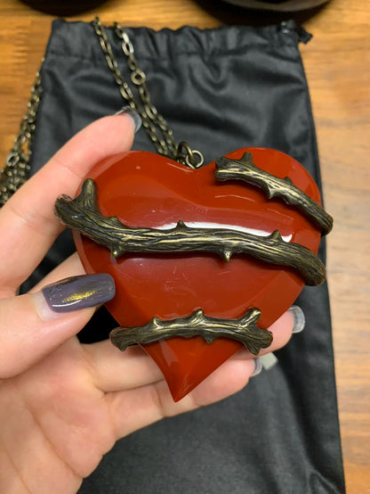 Saint Laurent Heart Necklace with Chain