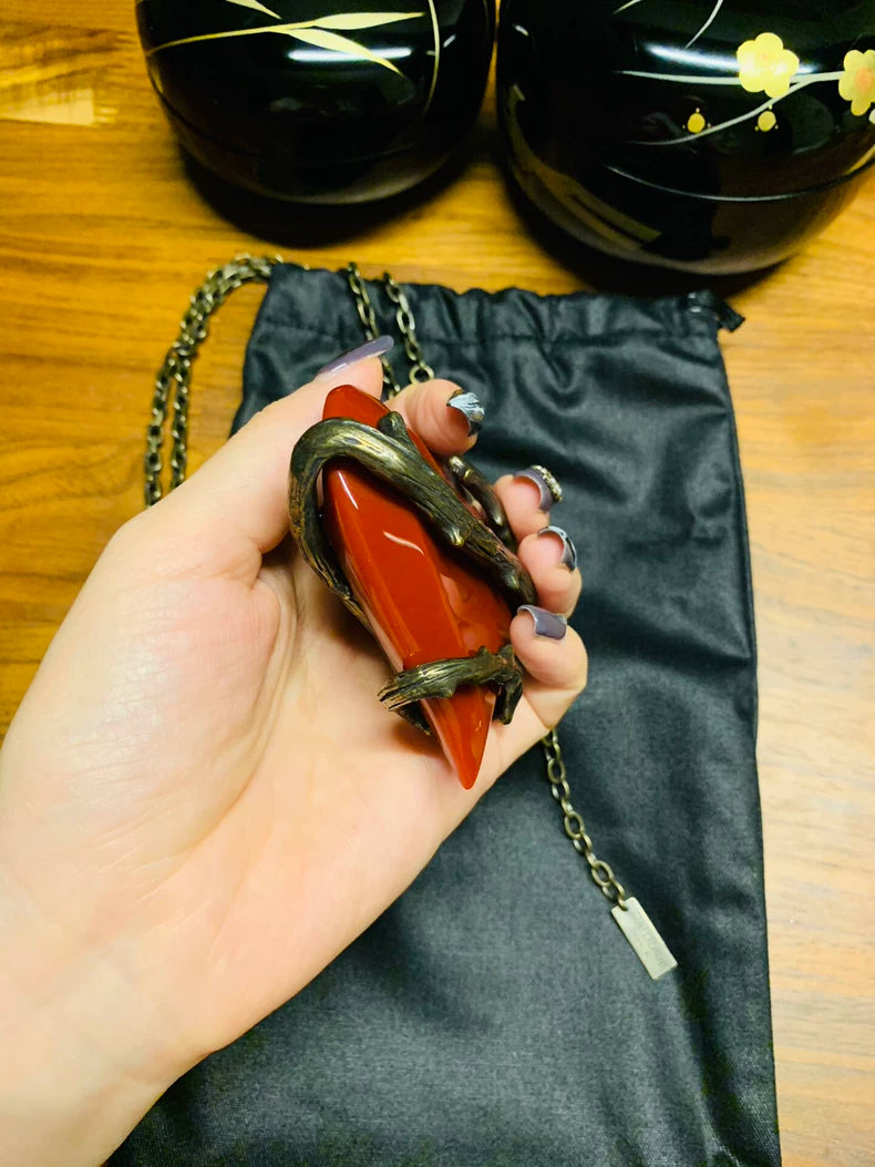 Saint Laurent Heart Necklace with Chain