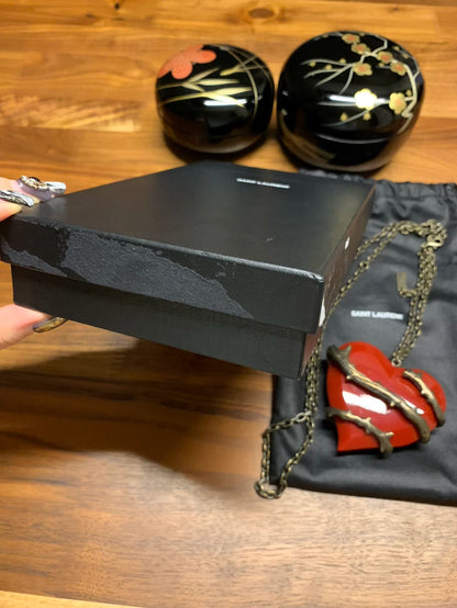 Saint Laurent Heart Necklace with Chain