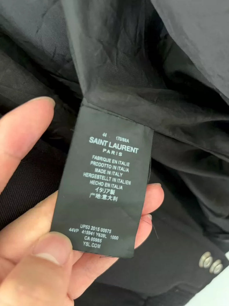 SAINT LAURENT Single-Breasted Embroidered Jacket