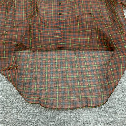 RAF SIMONS Red Plaid Short Sleeve Shirt