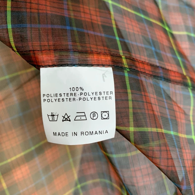 RAF SIMONS Red Plaid Short Sleeve Shirt