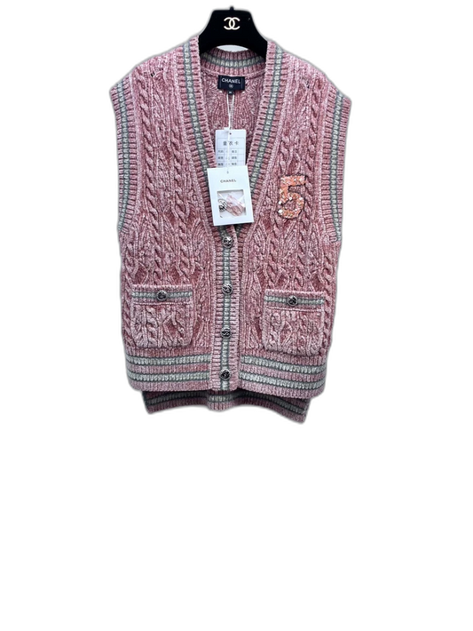 Chanel Velvet Knit Vest with Sequins