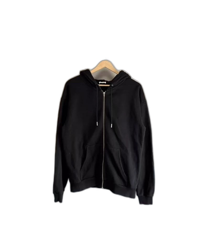 Celine Black Letter Hooded Zip Jacket