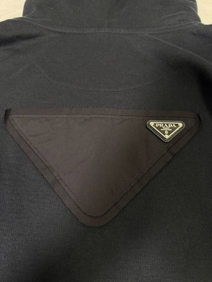 Prada Black Graphic Print Hoodie