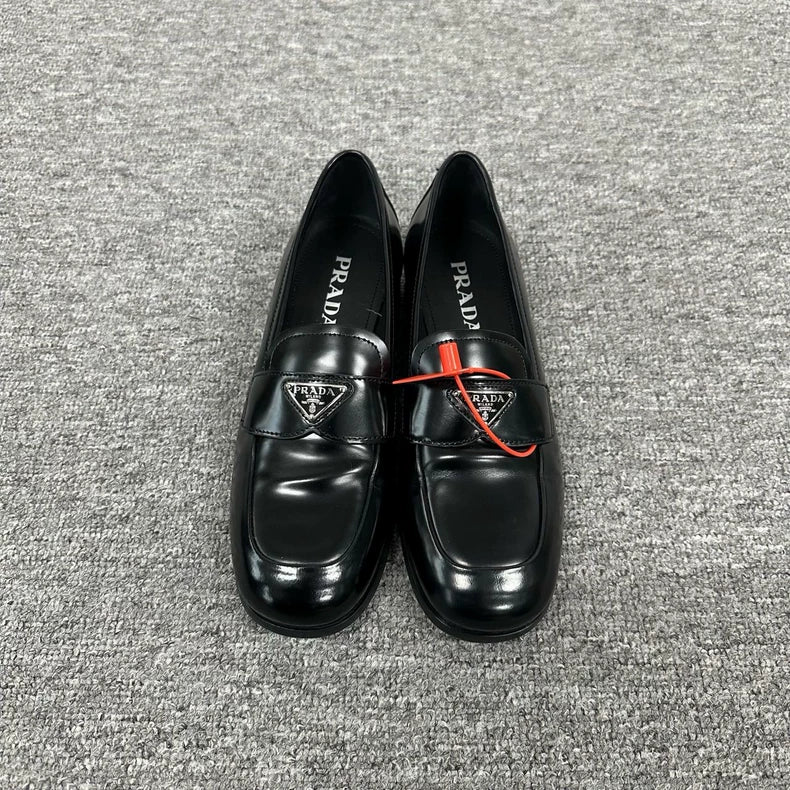 Prada Triangle Logo Loafers Size 38