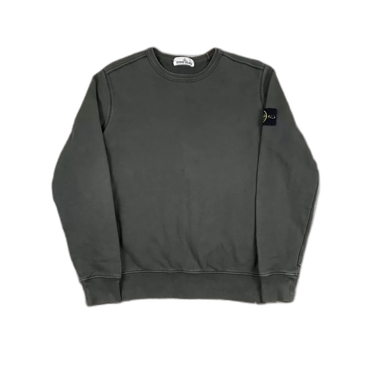 Stone Island Gray Green Basic Sweatshirt