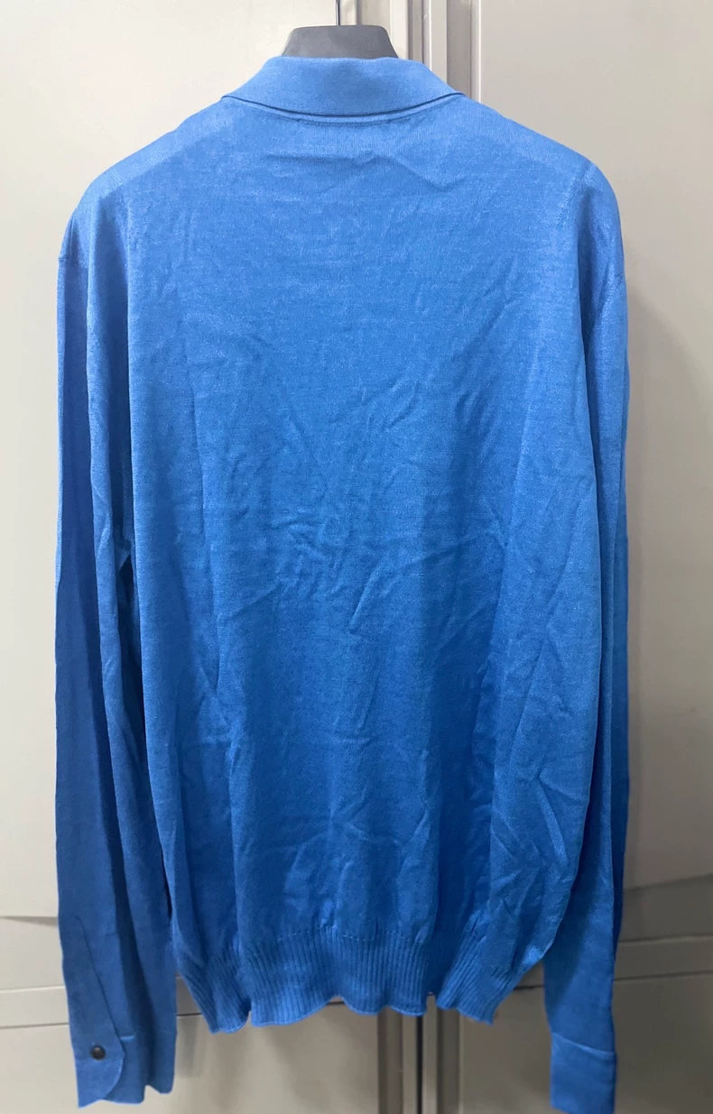 Ermenegildo Zegna Long Sleeve Polo Knit Shirt