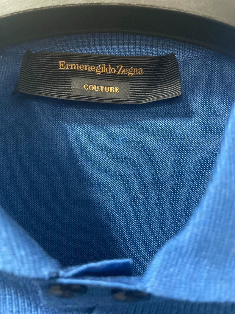 Ermenegildo Zegna Long Sleeve Polo Knit Shirt