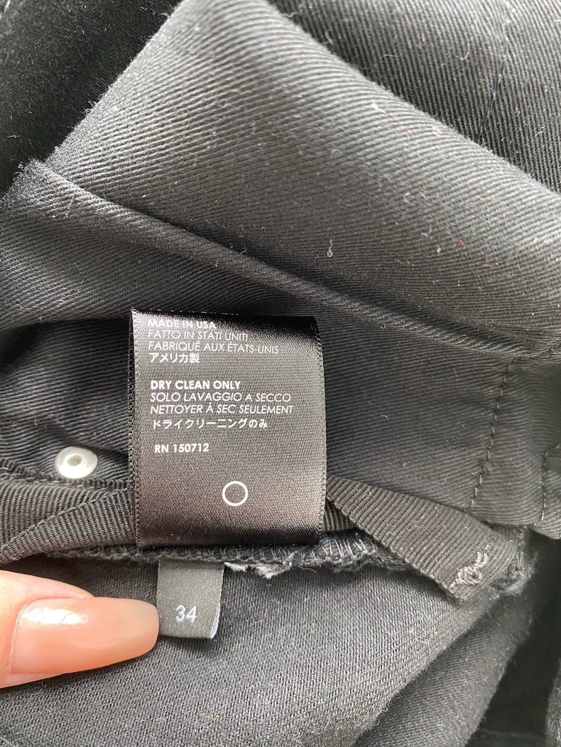 Amiri Black Leather MX1 Denim Pants