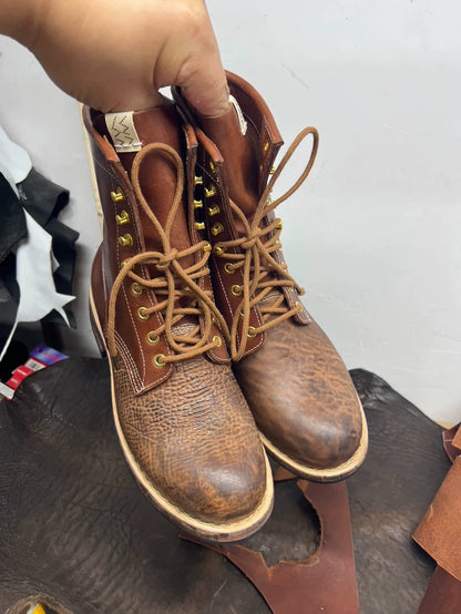 VISVIM Battalion Boots in Brown and Black