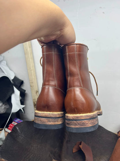 VISVIM Battalion Boots in Brown and Black